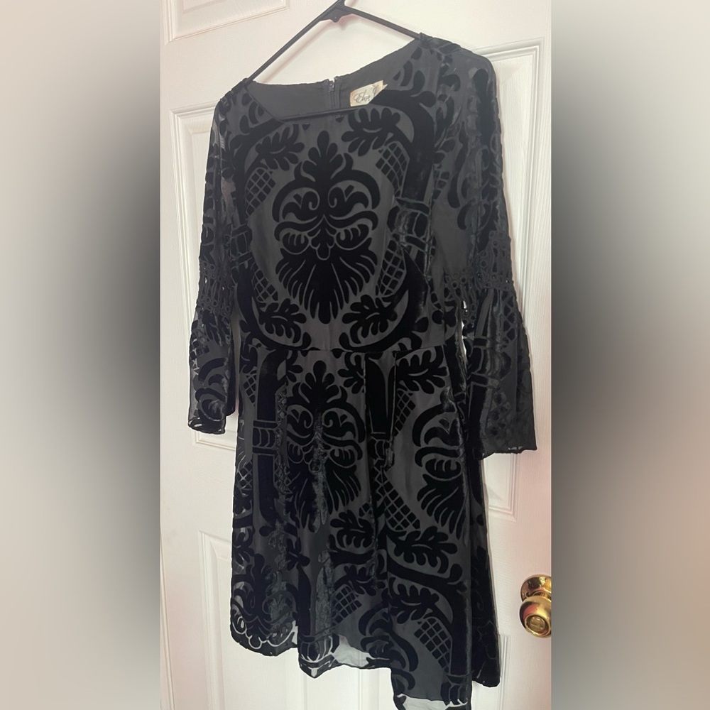 Eliza J velvet burnout dress